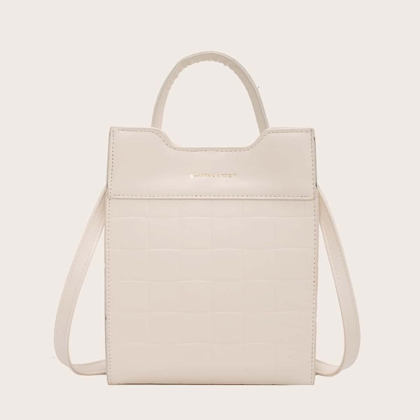 

Braided Satchel Bag, Beige