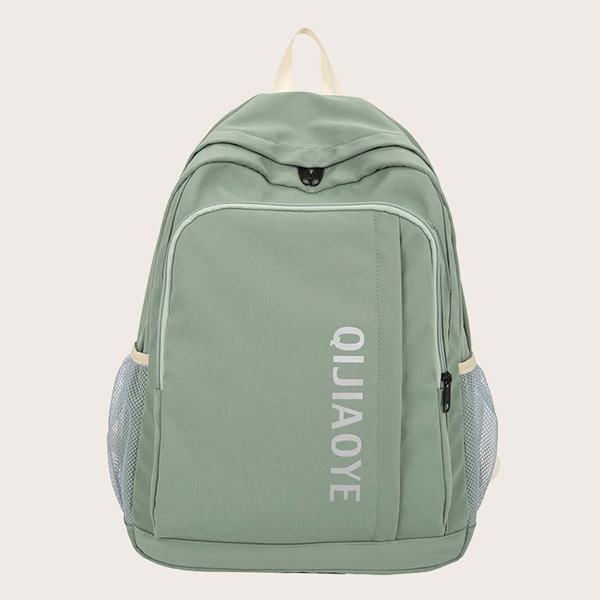

Minimalist Letter Graphic Backpack, Green