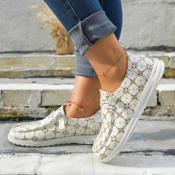 

Geo Graphic Slip On Sneakers, Multicolor