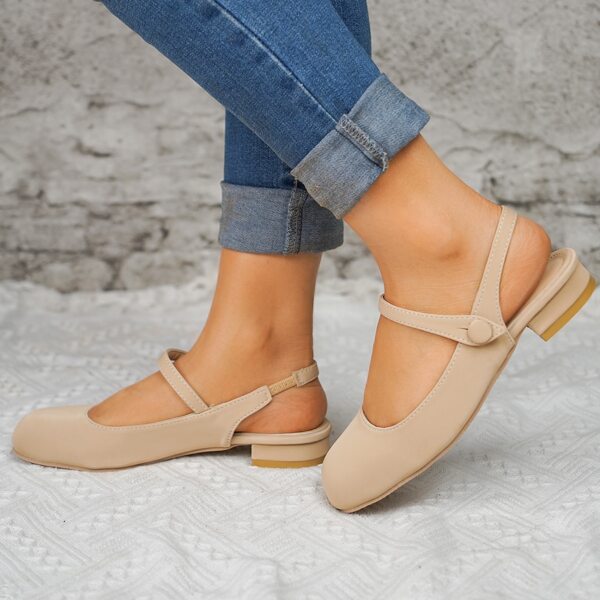 

Minimalist Slingback Flats, Apricot