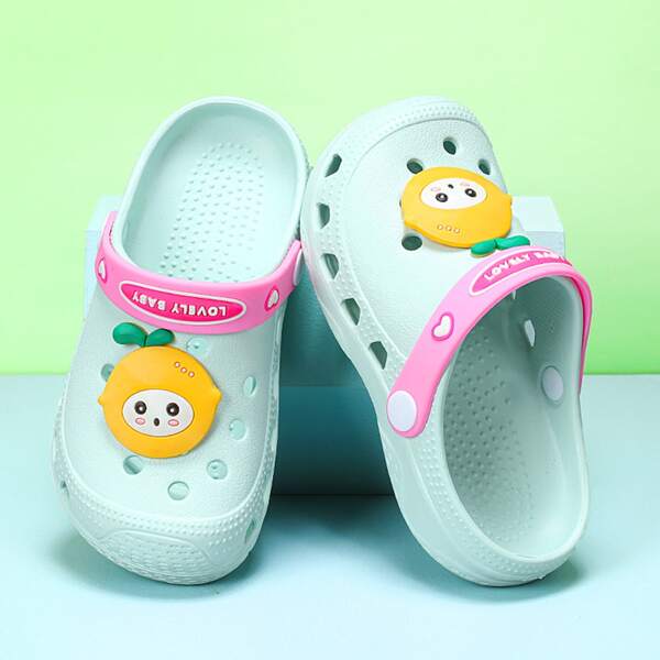 

Toddler Boys Cartoon Graphic Slippers, Baby blue