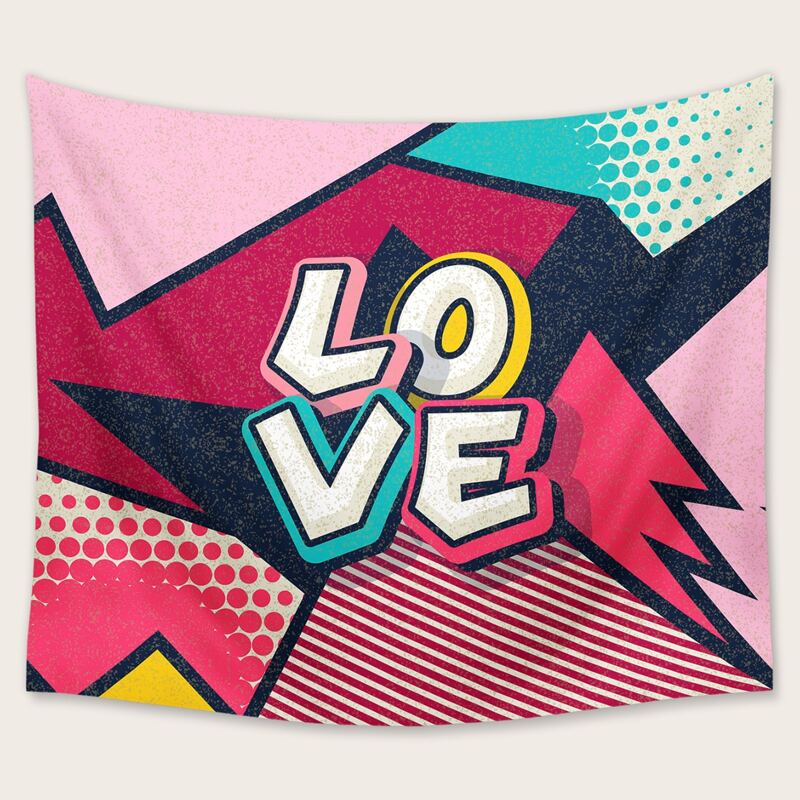 

Letter Graphic Tapestry, Multicolor