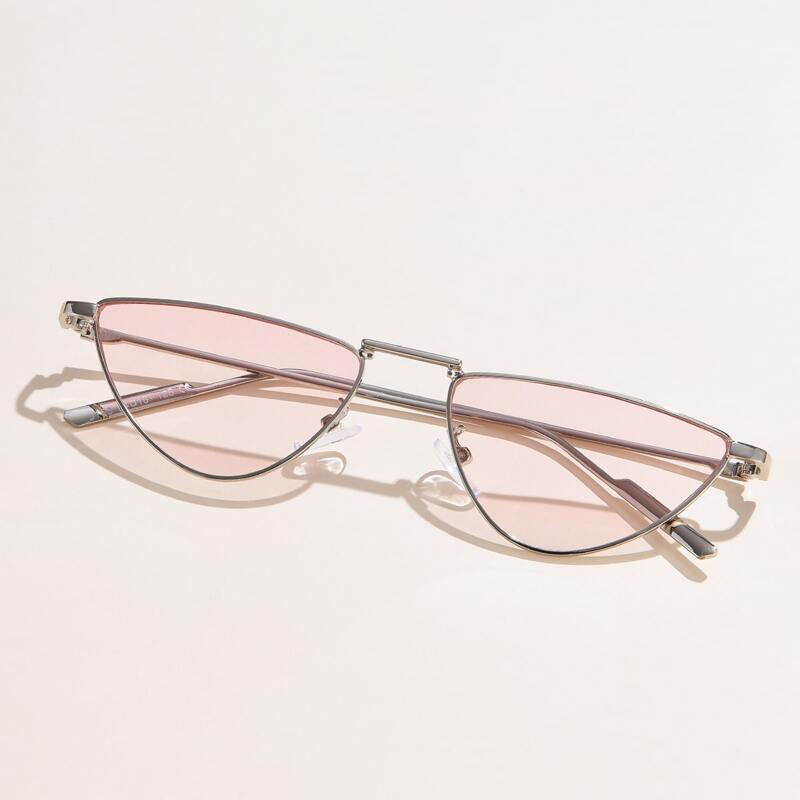 

Guys Triangle Frame Sunglasses, Baby pink