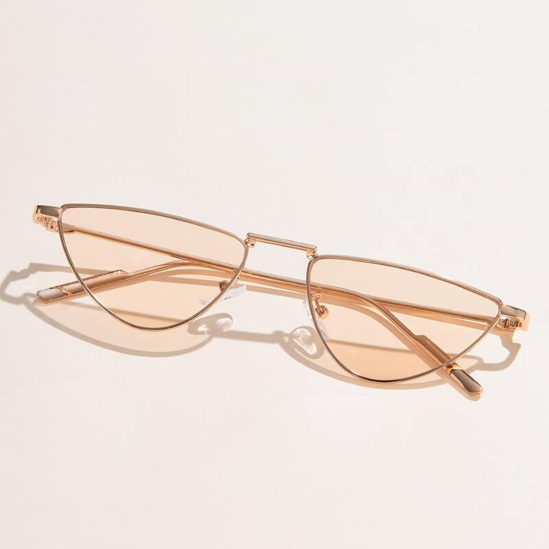 

Guys Triangle Frame Sunglasses, Champagne
