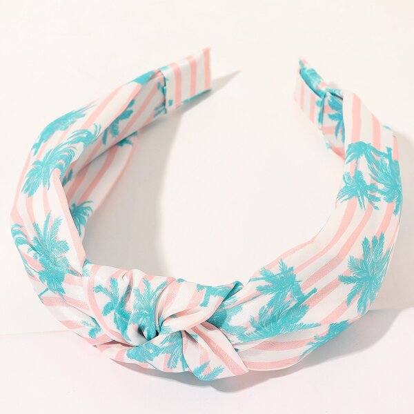 

Tree Print Knot Decor Headband, Multicolor