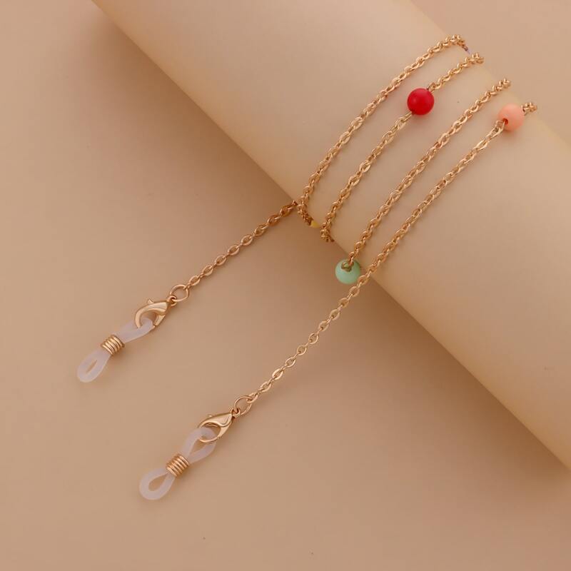 

Bead Decor Glasses Chain, Gold