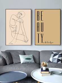 2 cái Slogan & Figure Graphic Tranh không khung - Nhiều màu - Xem 5