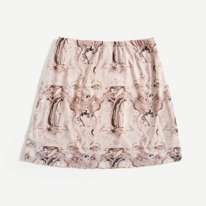 

Graphic Print Skirt, Multicolor
