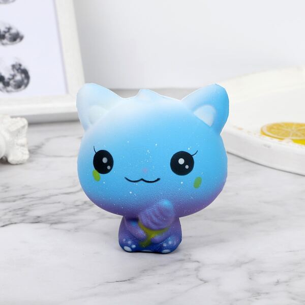 

1pc Cartoon Cat Art Decoration, Blue