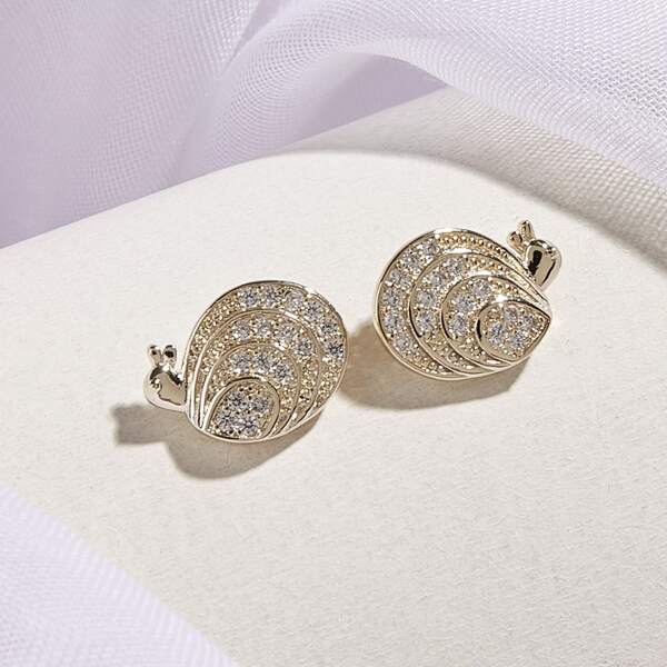 

14K Gold Plated Zircon Stud Earrings