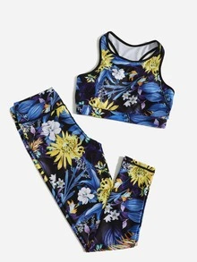 3入組熱帶圖案運動套裝 - 彩色 - 查看 3