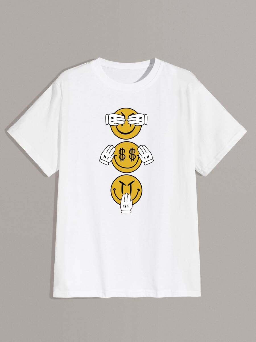 ROMWE MEN Tops Nam Đồ họa Sẵn sàng - trắng - Xem 1