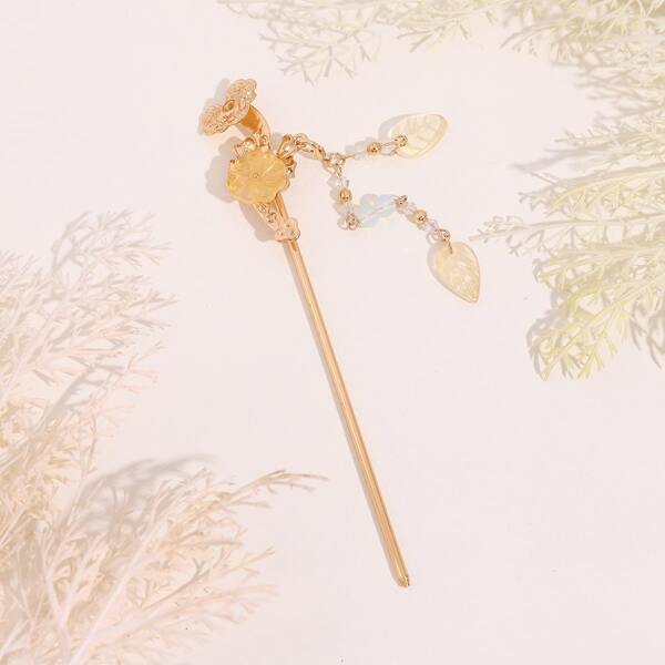 

Flower Decor Hair Pin, Champagne