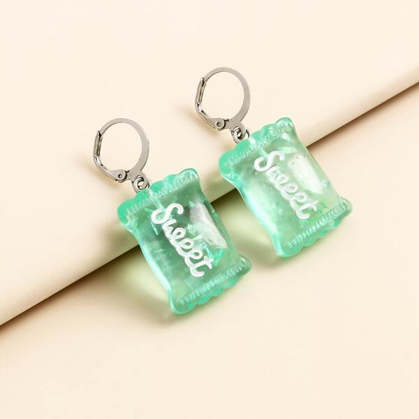 

Girls Candy Drop Earrings, Green