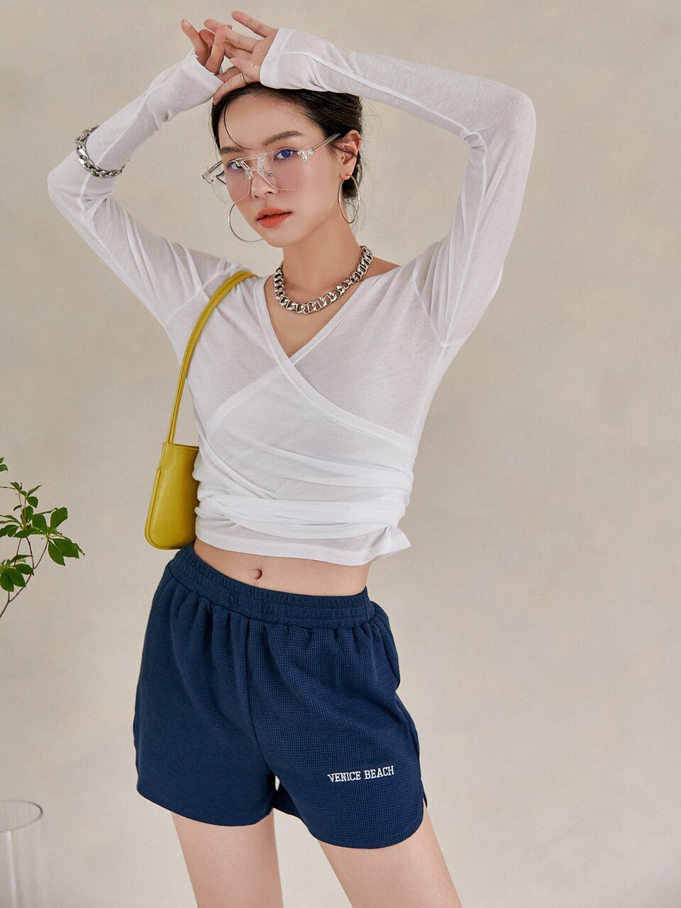 Letter Embroidered Track Shorts