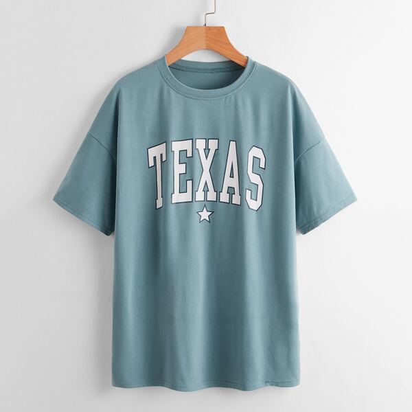 

Plus Letter & Star Tee, Blue