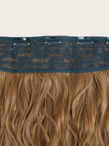 Extensión de cabello tipo cola de caballo rizada larga, peluca decorativa informal - Albaricoque - Ver 4