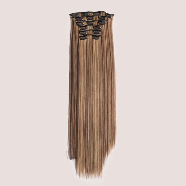 

Clip In Long Straight Hairpiece, Brown