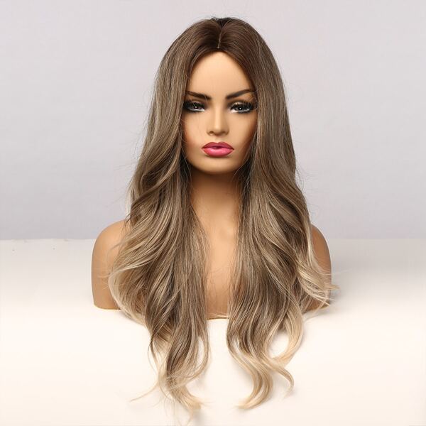 

Natural Long Curly Wig, Brown