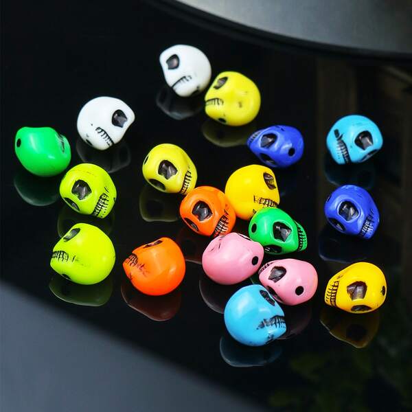 

16pcs Skull DIY Jewelry Accessory, Multicolor