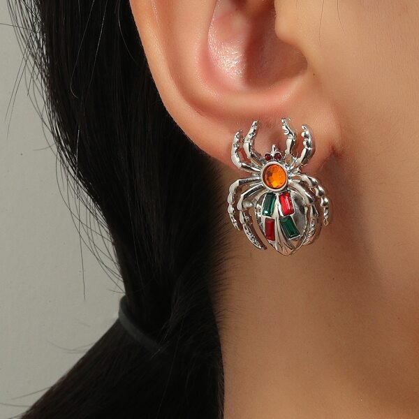 

Spider Design Earrings, Multicolor