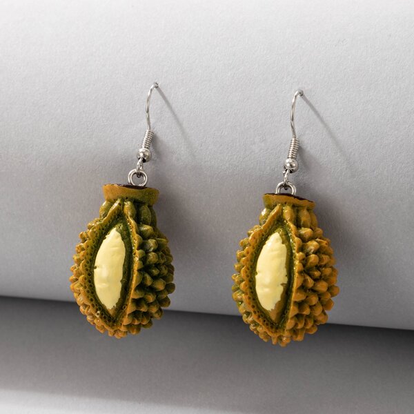 

Durian Design Drop Earrings, Yellow