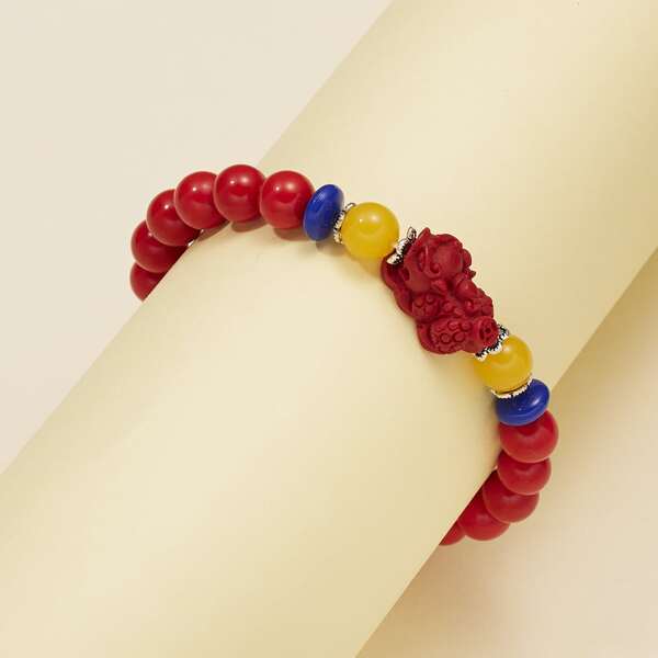 

Animal Decor Bracelet, Red