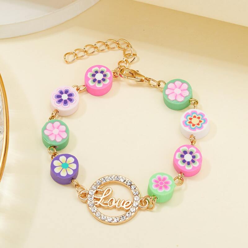 

Rhinestone Decor Bracelet, Multicolor