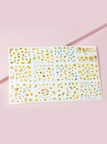 1張向日葵圖案指甲貼