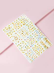 1張向日葵圖案指甲貼