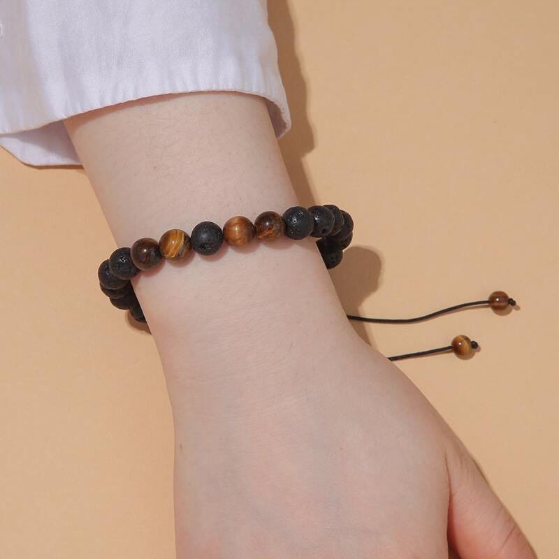 

Stone Beaded Bracelet, Brown