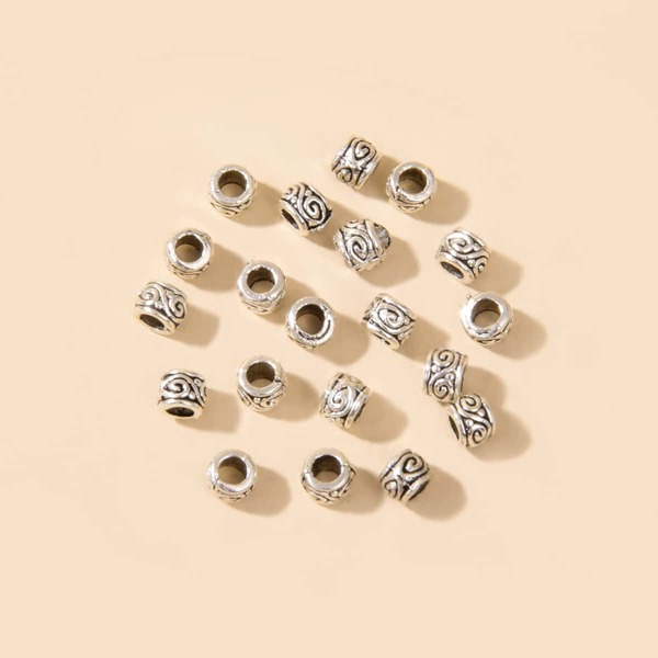 

20pcs Bead DIY Jewelry Accessory, Silver