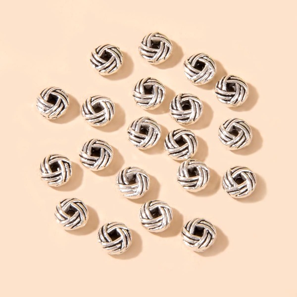 

20pcs Beaded DIY Jewelry Accessory, Silver