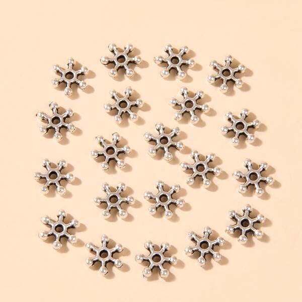 

20pcs Snowflake DIY Jewelry Accessory, Silver