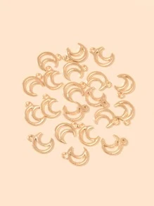 20pcs Moon DIY Pendant - Yellow Gold - View 1