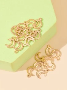 20pcs Moon DIY Pendant - Yellow Gold - View 2