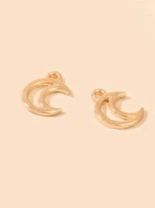 20pcs Moon DIY Pendant - Yellow Gold - View 3