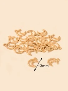 20pcs Moon DIY Pendant - Yellow Gold - View 4