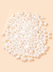 200入組水滴形仿珍珠diy珠寶配件 - 白色 - 查看 1