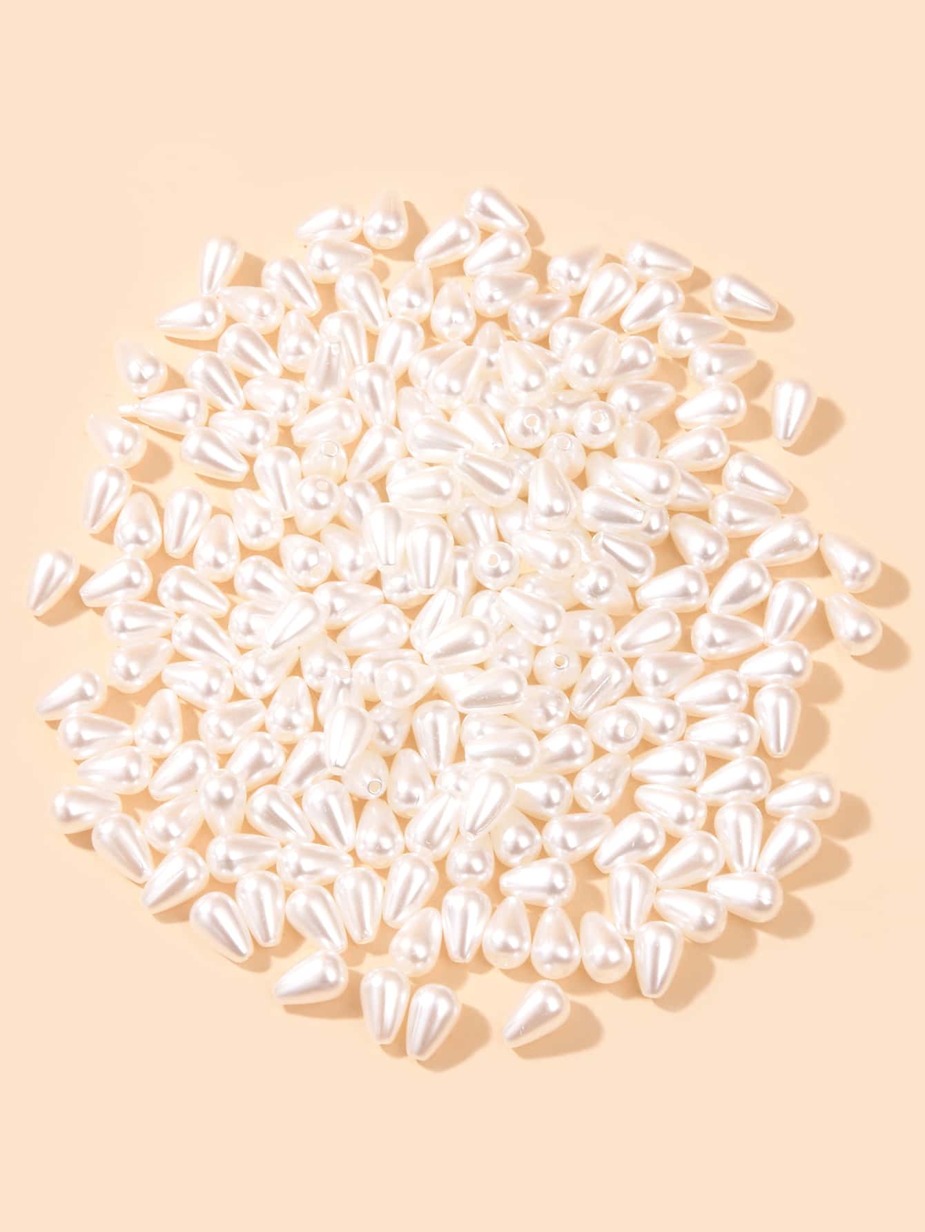 200入組水滴形仿珍珠diy珠寶配件 - 白色 - 查看 1