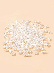 200入組水滴形仿珍珠diy珠寶配件 - 白色 - 查看 2