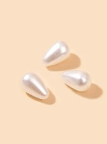 200入組水滴形仿珍珠diy珠寶配件 - 白色 - 查看 3