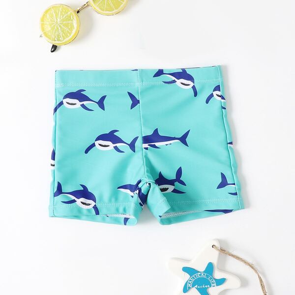 

Toddler Boys Shark Print Swim Shorts, Multicolor