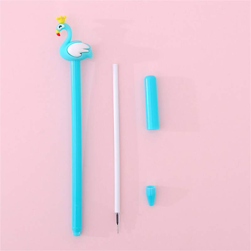 

1pc Swan Decor Random Color Gel Pen, Multicolor