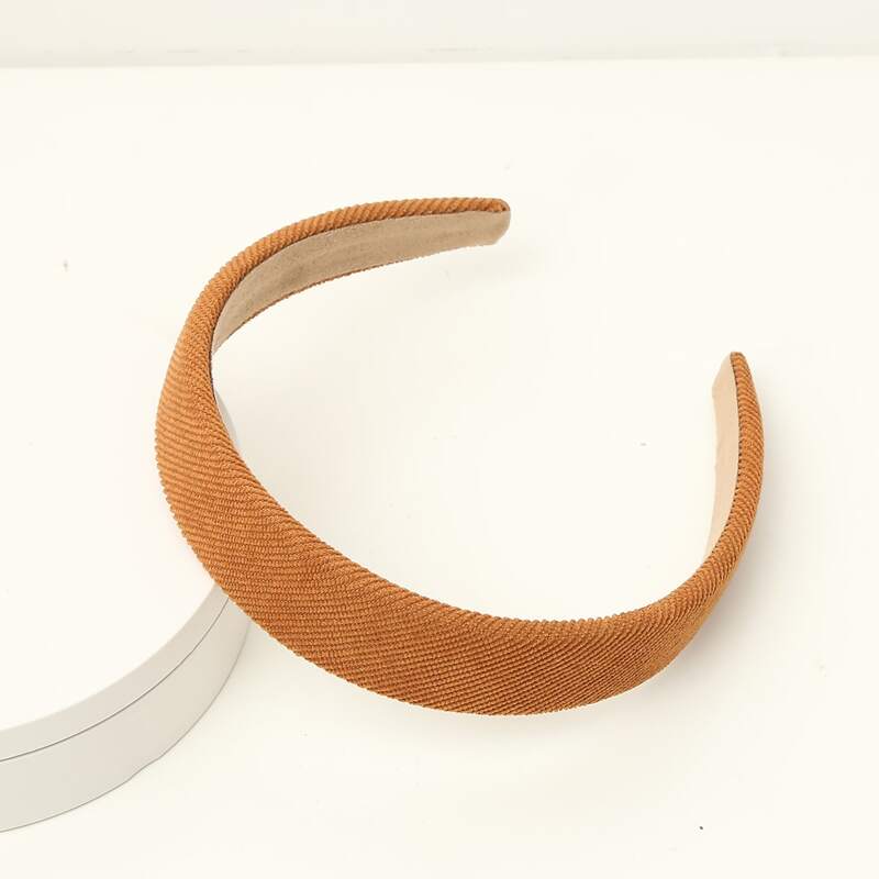 

Solid Rib Headband, Rust brown