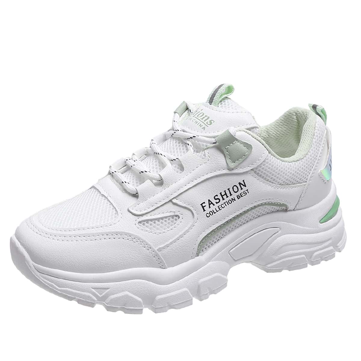 

Two Tone Chunky Sneakers, White