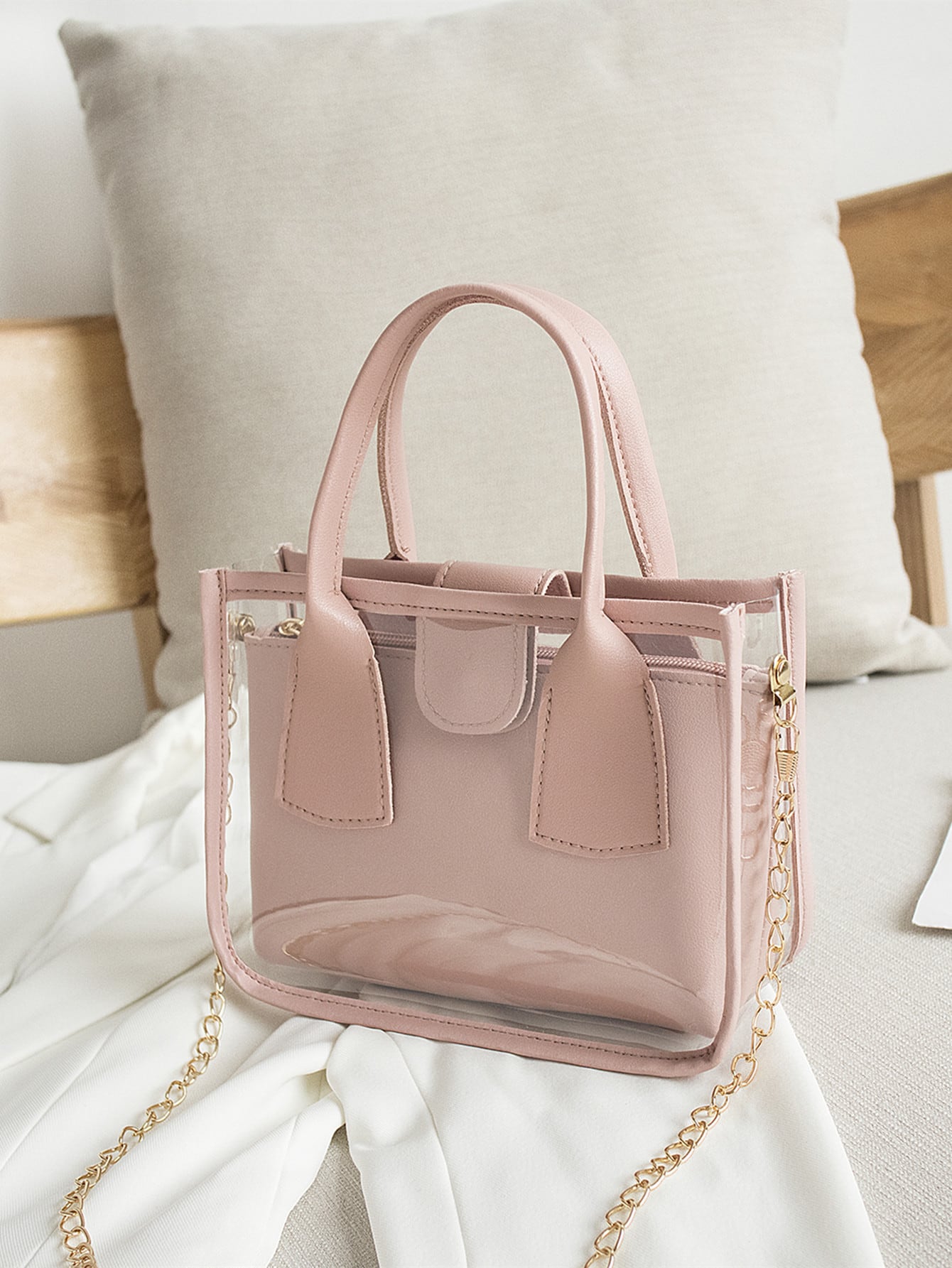 Mini Bolsa Transparente Com Corrente 196 Bolsa Transversal Para Mulheres Mini Bolsa Transparente Com Corrente 196 Bolsa Transversal Para Mulheres