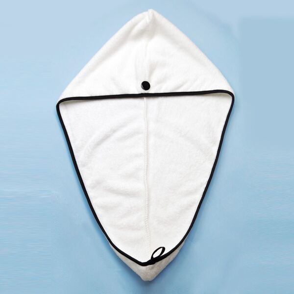 

Plain Hair Drying Cap, Black and white