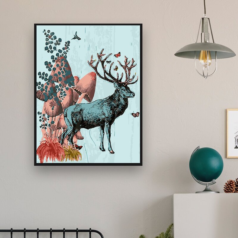 

Deer Print Diamond Painting Without Frame, Multicolor