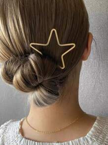 スターデザインヘアピン - ゴールド - チェックする 1